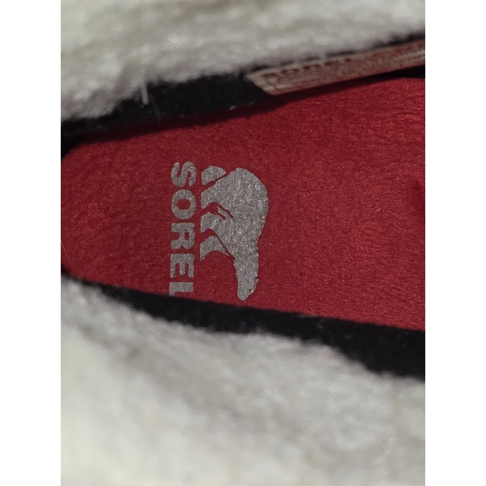 Sorel Boots Womens Size 9 Out N About Plus Conquest Black White Faux Fur Snow